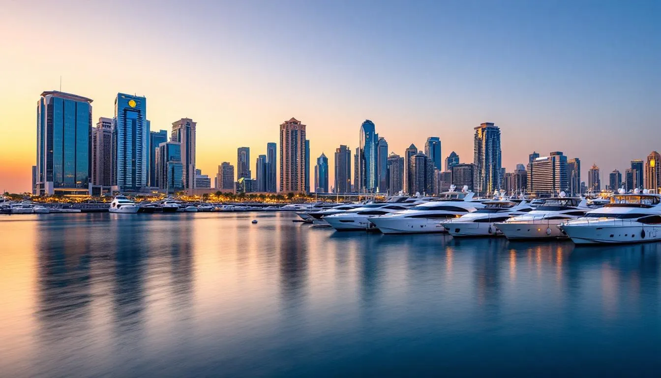 YallaDeck charter partner fleet docked at Dubai Marina - join our vetted operator network