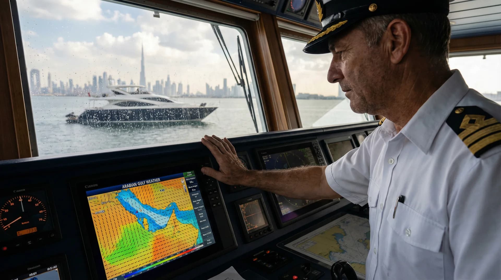 Dubai marine weather forecast for yacht charters - wind, waves, and sea conditions